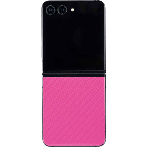 Pink Carbon Fiber Specialty Material Galaxy Z Flip5 5G Skin